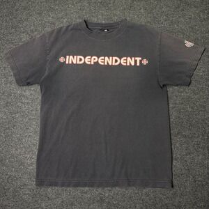 Vintage Independent Truck Co Tee Mens M Black Skateboard Graphic Cross Logo